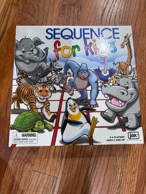 Jax Sequence for Kids Board Game - Colorful Animal Edition